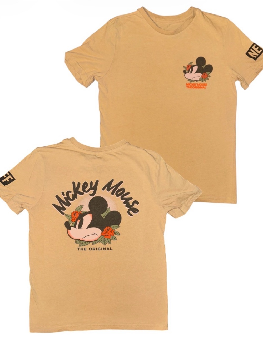 NEFF x Disney Retro Mickey Mouse Graphic Tee - Tan